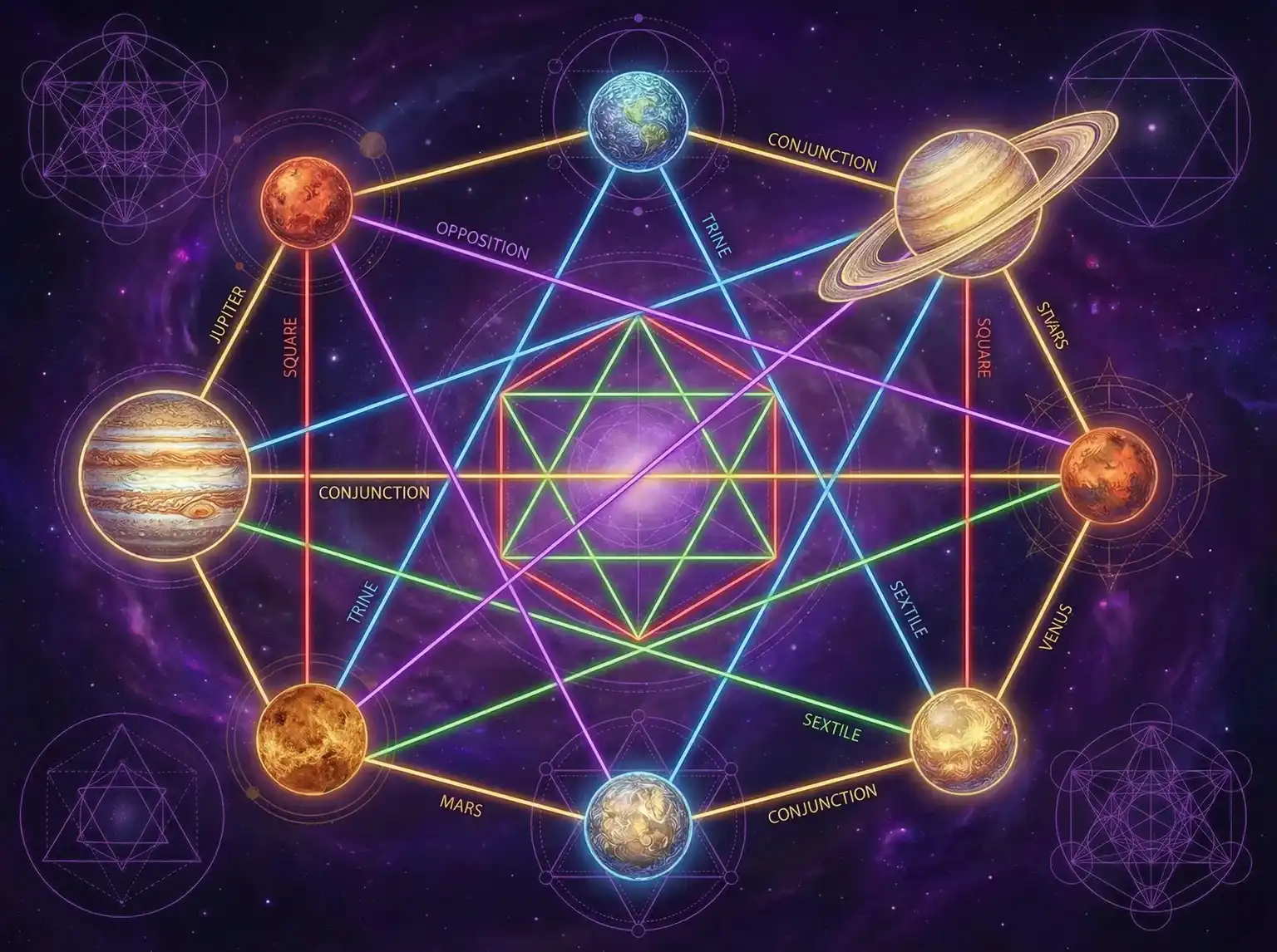 行星相位解读 - 中文av | 占星学进阶